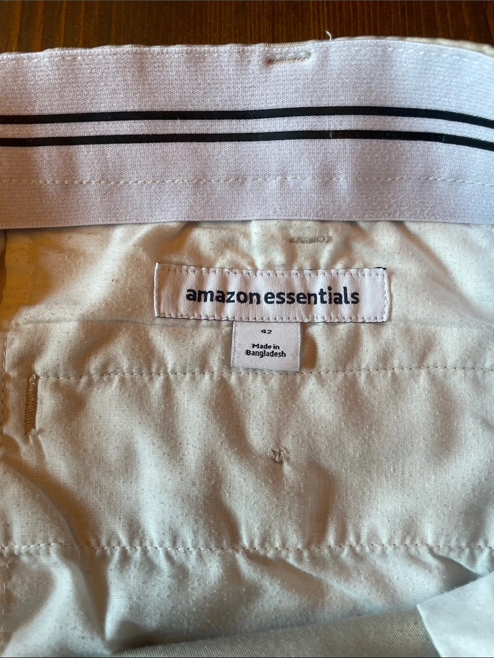 Men's khaki Stretch Casual Shorts 42